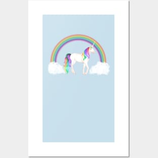 Magical Unicorn and Rainbow Posters and Art